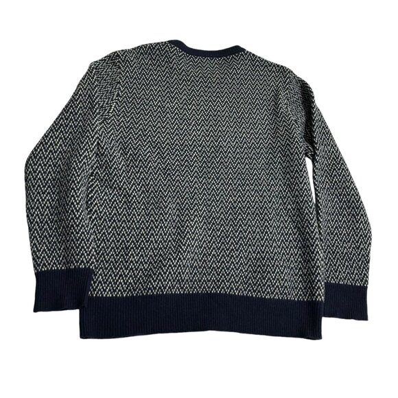 J Crew Men's Navy White Lambswool Sweater Size Large. - Picture 11 of 11